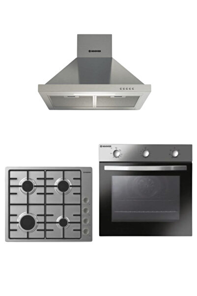 Hoover 3'lü Inox Ankastre Set (HON602X -TN Fırın/HHW6LMX Ocak/HCH6MXTK Davlumbaz)