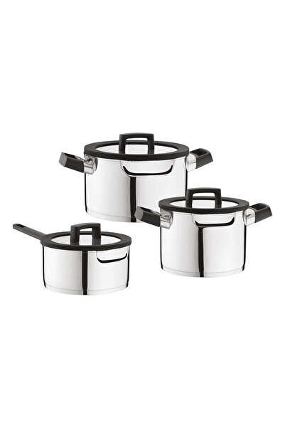 Berghoff طقم أواني طهي ستانلس ستيل مكون من 6 قطع من Uqonic Essentials - 18/10