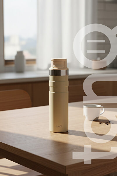 TANQ Ömür Boyu Garantili Active Plus Paslanmaz Çelik Termos Vanilla 600 ML