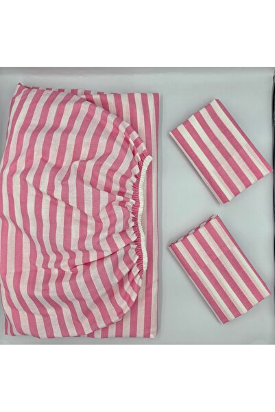 pınarhome collectıon Fabric Fitted Sheet for Pad Beds + Pillow Case with Cover (Corner Depth 30 Cm) New Season***