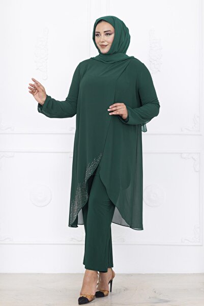 Amine Hüma Esin Abiye Takım Zümrüt