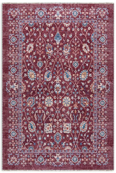 Pastel Home Self-Fringed Tumbled Tile Chenille Carpet Rug Runner Washable Non...