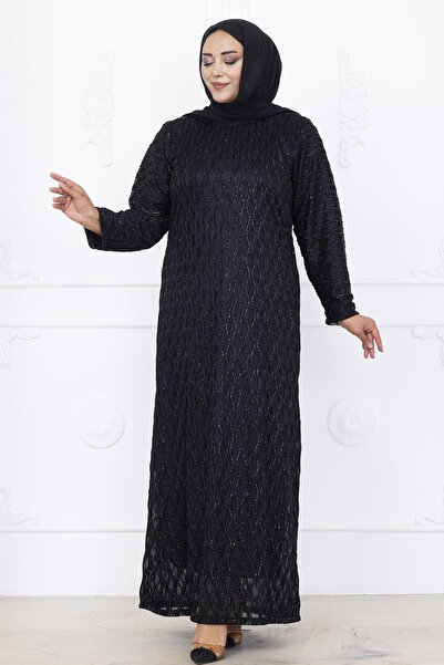 Amine Hüma Mahi Dantel Abiye Elbise Siyah