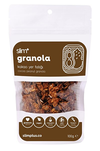 Genel Markalar Kakao Yer Fıstığı Glutensiz Ilave Şekersiz Vegan Granola 100gr