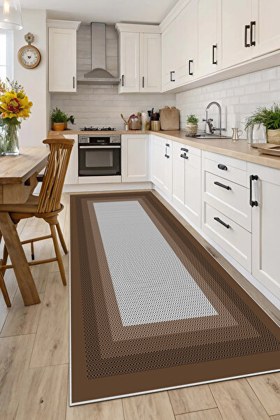 df home Salon Halısı Mutfak halısı Yolluk Geometrik İskandinav Eskitmeli Diji...