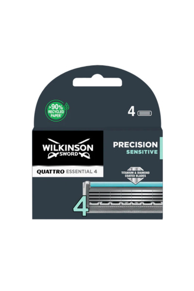Wilkinson Sword Quattro Titanium Sensitive Razor Blade Cartridge - 4 Pieces
