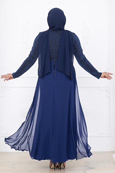 Amine Hüma Nil Abiye Elbise İndigo
