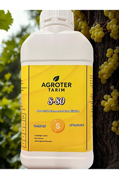 Agroter Tarım Sıvı Kükürt S-80 Elementel Sıvı Kükürt %80 Elementel Sıvı Kükür...