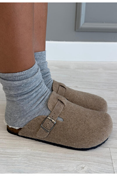 Lemoors شبشب سابو لتقويم العظام باللون البيج من ماتيلدا - ريش قطيفة