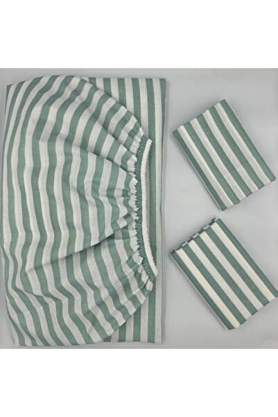 pınarhome collectıon Fabric Fitted Sheet for Pad Beds + Pillow Case with Cover (Corner Depth 30 Cm) New Season***