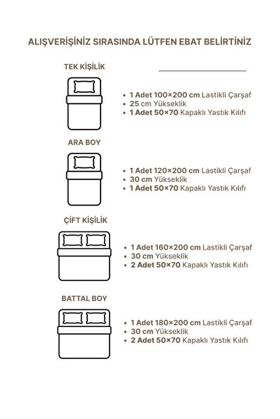 pınarhome collectıon Тканинна простирадло з гумкою + наволочка з кришкою