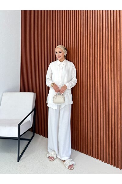 Melike Tatar Σετ λινό με κορδόνια 32-2375