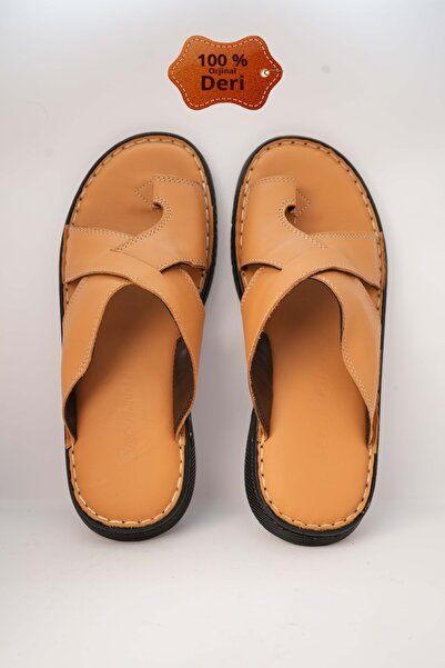 Kristal kr.93 Ανατομική σόλα εσωτερικά και εξωτερικά Γνήσιο δέρμα Ανδρικές παντόφλες με ένα δάχτυλο