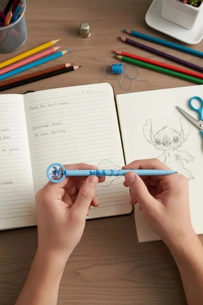 Miniso Disney Lilo&Stitch Lisanslı Stitch Metal Başlıklı Dönen Tükenmez Kalem