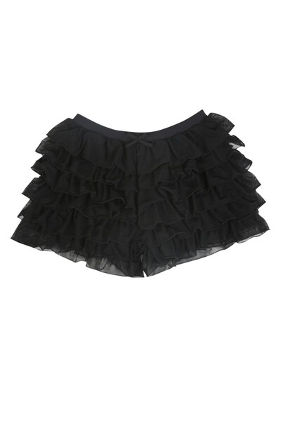 La Sarta Κοντή φούστα Rummos Μαύρη τούλινη βολάν