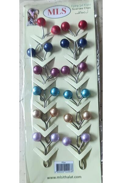 Vi Caro وشاح متعدد الألوان ودبوس شال ومشبك ومثبت وشاح الرأس