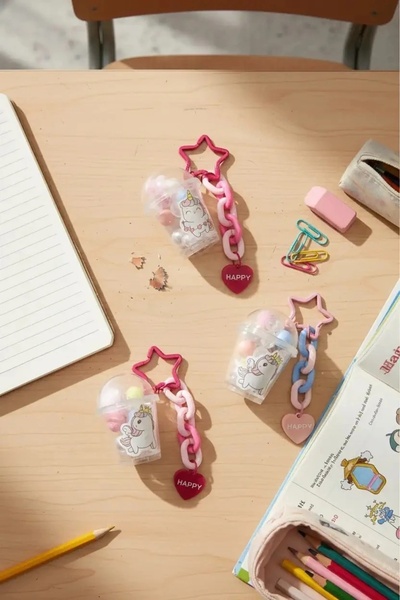 Miniso Bebek Unicorn Serisi Şişe Şekilli Anahtarlık