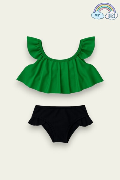 My Kids Wear Set de costume de baie din 2 piese cu detaliu cu volane