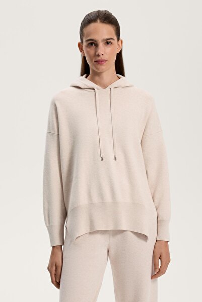 Oysho Long knit hoodie