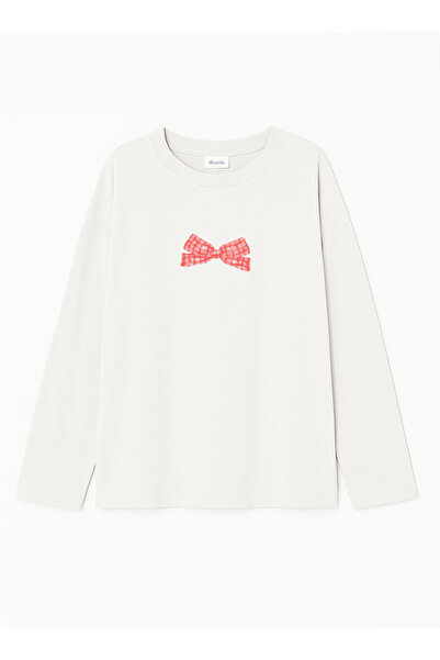 Disante 100% βαμβακερό μπλουζάκι με μακρυμάνικο λαιμόκοψη και στάμπα σε κόκκι...