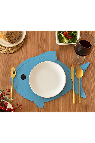 Germenicia Fish Shaped Genuine Leather American Service/Runner – 41X32 cm 1 P...