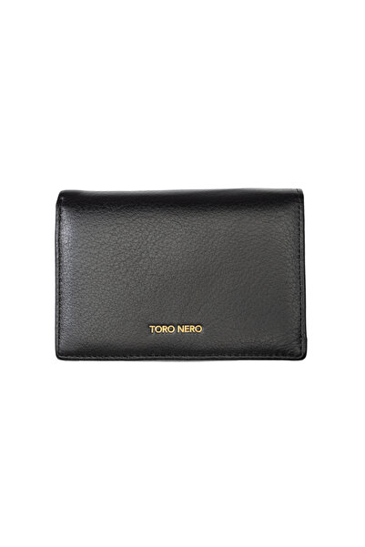 TORO NERO Portofel de damă din piele naturală, negru Little