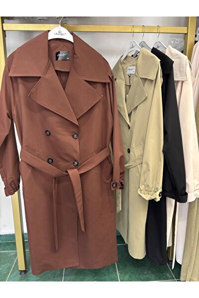 Kiremit Belted Trench Coat Standard Size