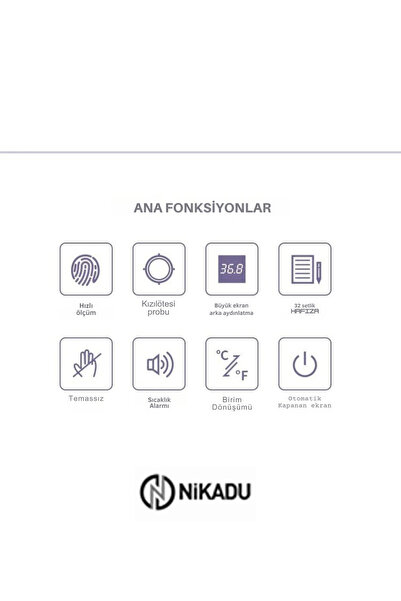 Bo Hui Temassız Kızılötesi Ateş Ölçer