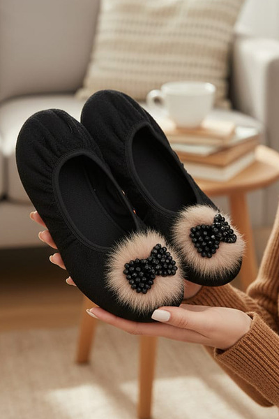 CEYDA SHOES Süslü Kadife Ev, Hajj, Umrah Babeti, Cadou, Mireasă zilnică, Babe...