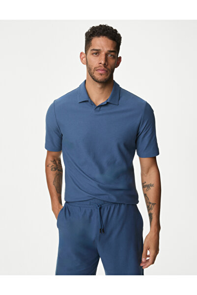 Marks & Spencer Supima® Cotton Polo Yaka Pijama Üstü