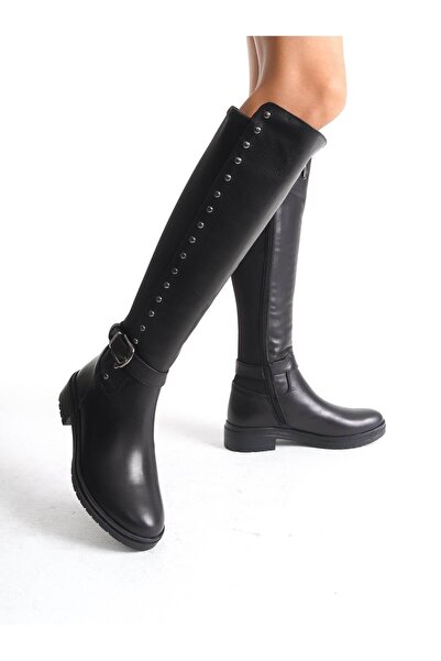 Mubiano Collection Mubiano Genuine Leather Collection Μπότες με λεπτομέρεια μ...