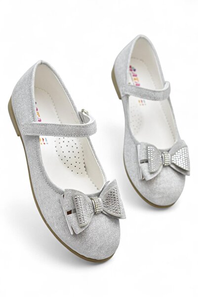 ISPARTALILAR 5952 Comfortable Sole Buckle Girl's Ballerina Shoes Wedding Evening Dress Engagement Shoes