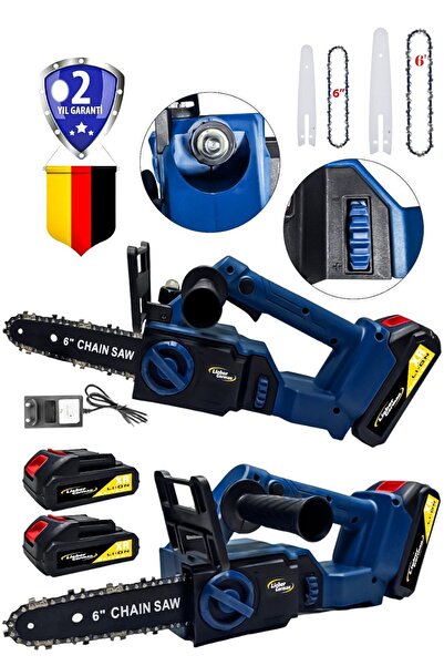 Lieber German LGD2100 Kömürsüz Motor 2x Akülü Çift Pala Zincir Dal Budama Kesme Makinesi