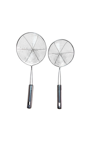 Kitchen Design Lab Metal Saplı Kevgir -18-16 Cm Çap -iki Boy Kevgir Seti
