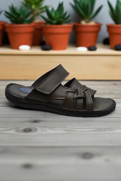 ISPARTALILAR Jel Taban 057 TAM ORTOPEDİK Günlük Hakiki Deri Erkek Terlik İçi Dışı Hakiki Deri