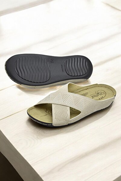 ISPARTALILAR 140525 Full Orthopedic Sole Daily Women's Slippers Anatomical Sole