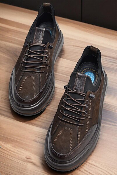 ISPARTALILAR TAB550 Topuk Jelli Ortopedik Taban Hakiki Deri Erkek Ayakkabı Casual Günlük Erkek Ayakkabı POLİ Hafi