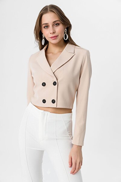 ŞİMAL Жіночий короткий блейзер на ґудзиках 250218 - 250467