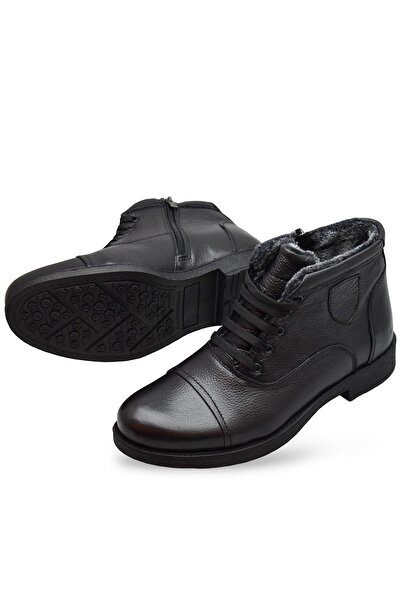 ISPARTALILAR TAB3407 Овчина натуральна шкіра чоловічі черевики взуття ортопедична підошва на блискавці шкіряні чоловічі черевики