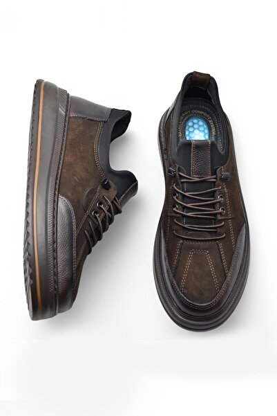 ISPARTALILAR TAB550 Topuk Jelli Ortopedik Taban Hakiki Deri Erkek Ayakkabı Casual Günlük Erkek Ayakkabı POLİ Hafi