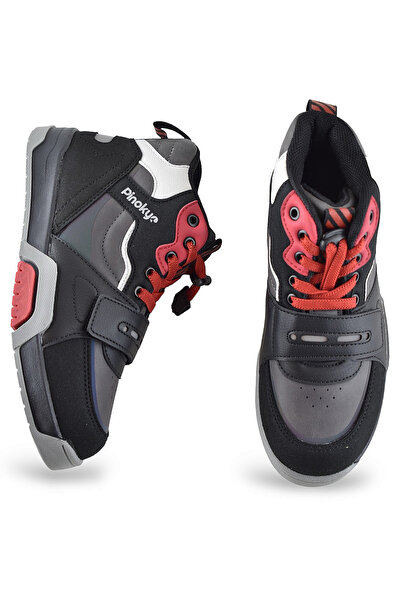 Pinokyo İstanbul Ortopedik Bağcıklı Cırtlı Unisex Çocuk Bot Ayakkabı Kışlık Çocuk Bot