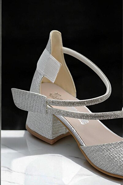 ayakkabiburada 354 Abiye Kız Çocuk Topuklu Ayakkabı Kız Çocuk Nişan Abiye Ayakkabısı