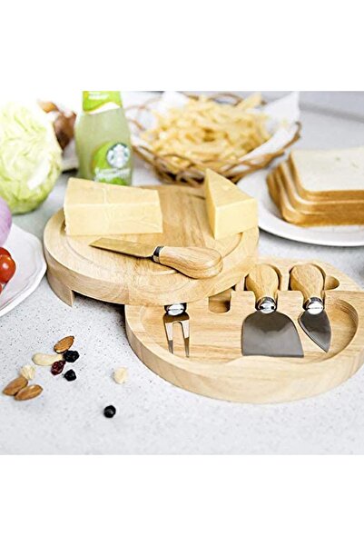 Casena Set servire branzeturi 5 in 1 Cheese Box, bambus, cu accesorii
