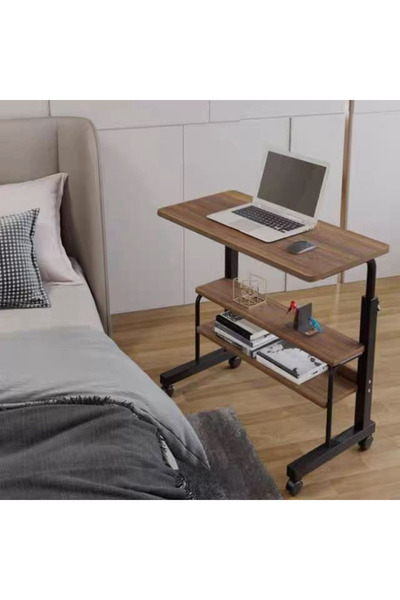 unbranded Portable Laptop Table with Adjustable Height (40*80 cm) - Brown