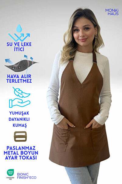 Monki Haus Su İtici Leke Tutmaz Kafe Barista Seramik Pasta Aşçı Garson Çiçekç...