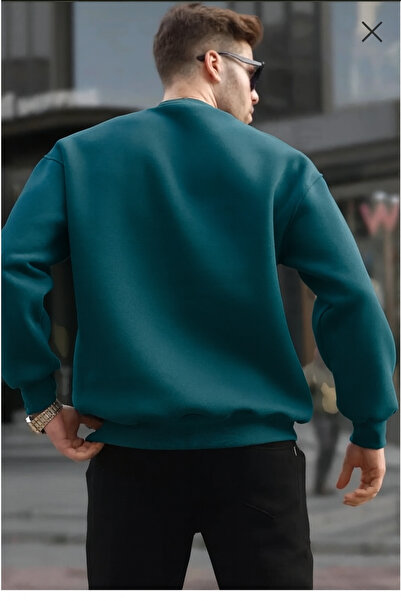 BRLKN Огромна мъжка блуза с обло деколте TR4477