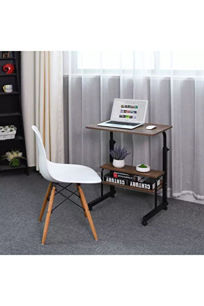 unbranded Portable Laptop Table with Adjustable Height (40*80 cm) - Brown