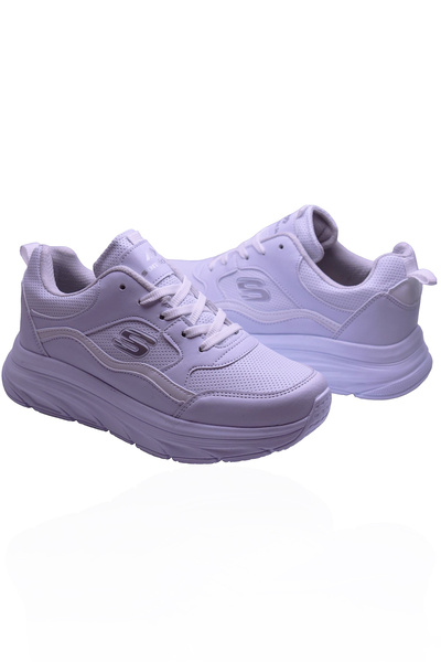 ISPARTALILAR 8888 Πλήρης Ορθοπεδική Μαύρη Λευκή Ψηλή Σόλα Γυναικεία Αθλητικά Παπούτσια Αδιάβροχα