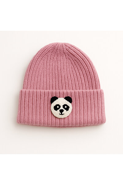 byebruketenci Beretă de lână cu detalii Pink Panda Punch