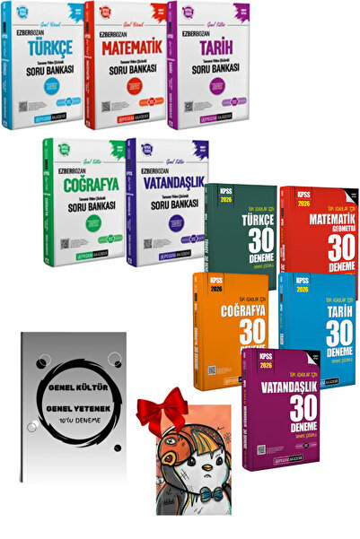 Pegem Akademi Yayıncılık 2026 Ezberbozan KPSS GY-GK Tamamı Çözümlü Soru Banka...
